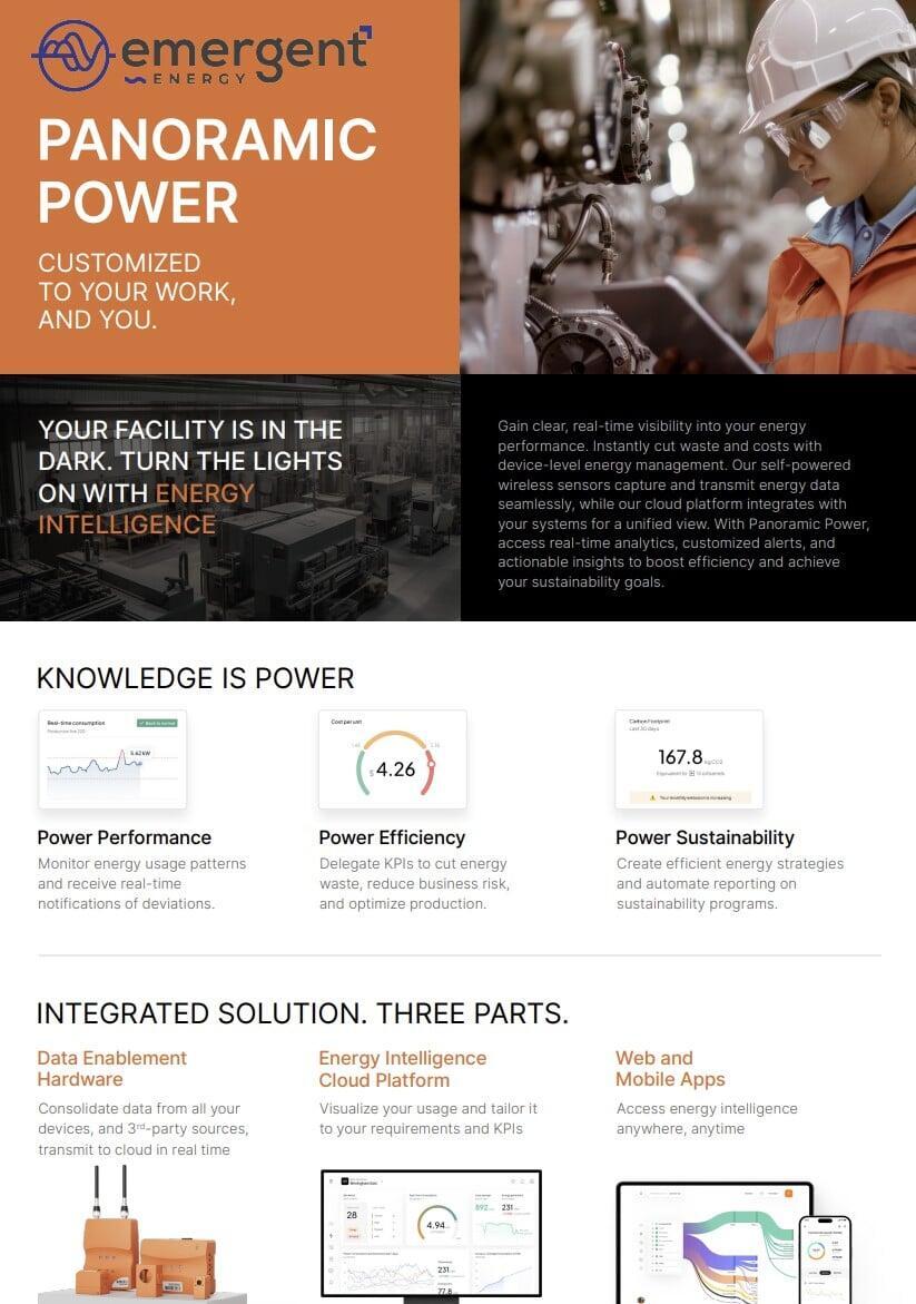Panoramic Power, Energy Monitoring, Software and integration capabilities