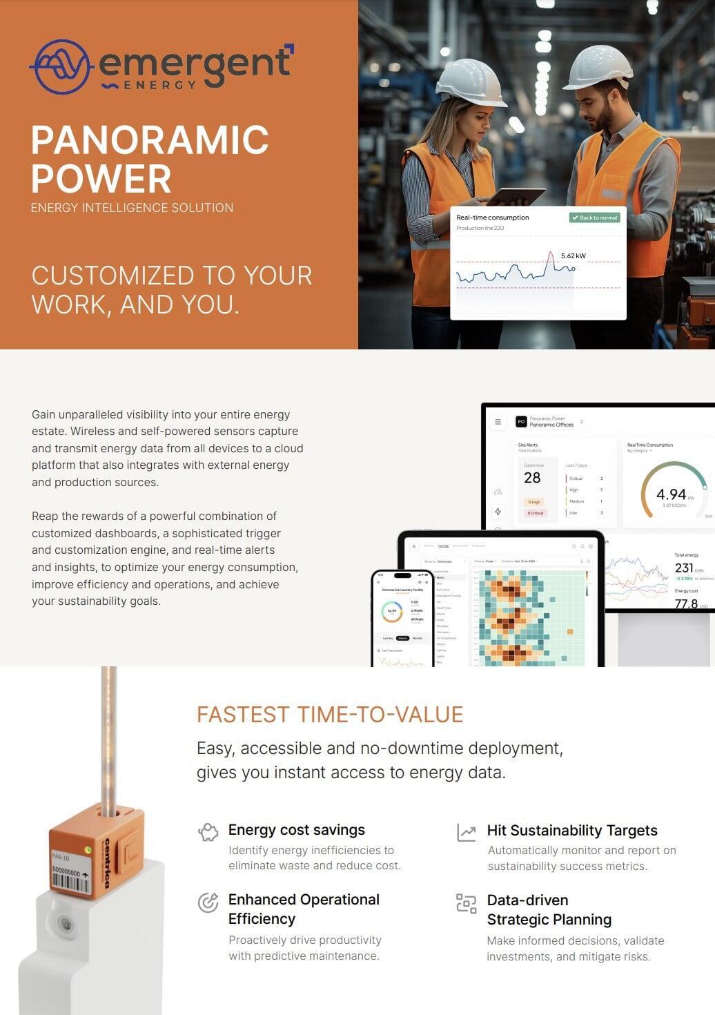 Panoramic Power, Energy Monitoring, Software and integration capabilities