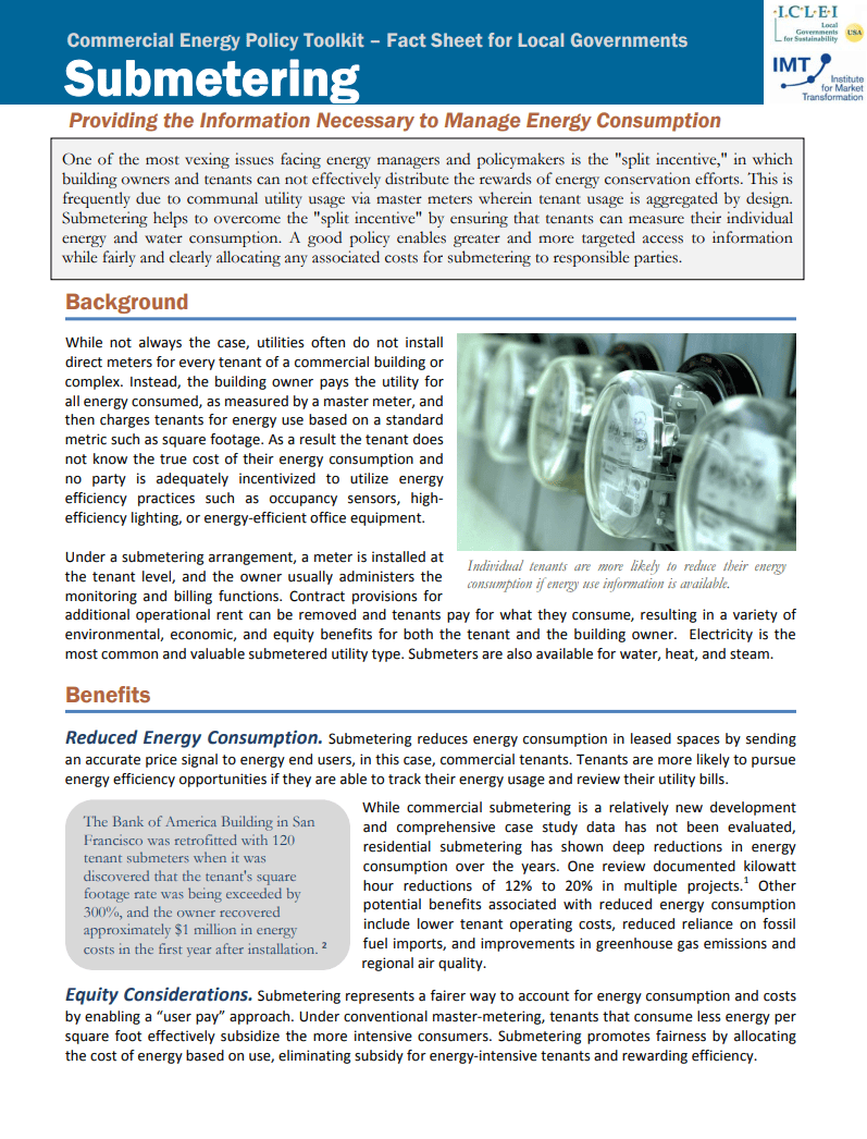 Assessing the implications of submetering with energy analytics to building energy savings